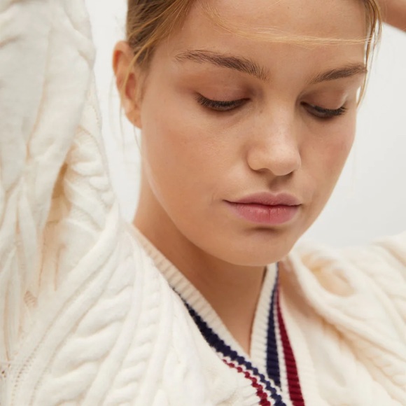 Mango jewel button cricket cardigan in white - S - Picture 5 of 12